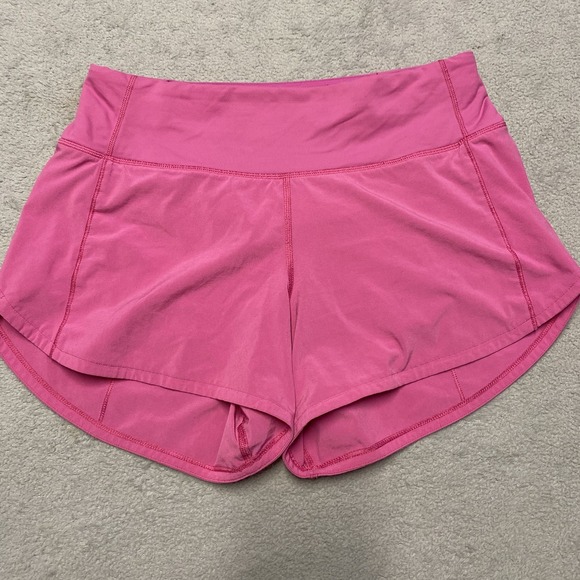lululemon athletica Pants - Lululemon Speed Up Shorts Size 4 Pink 4" Inseam Active Running Lined